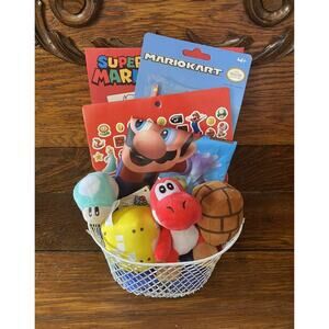 Super Mario Easter Basket | Kids Gift Basket w/ Plush, Paint Kit, Stickers, Toys